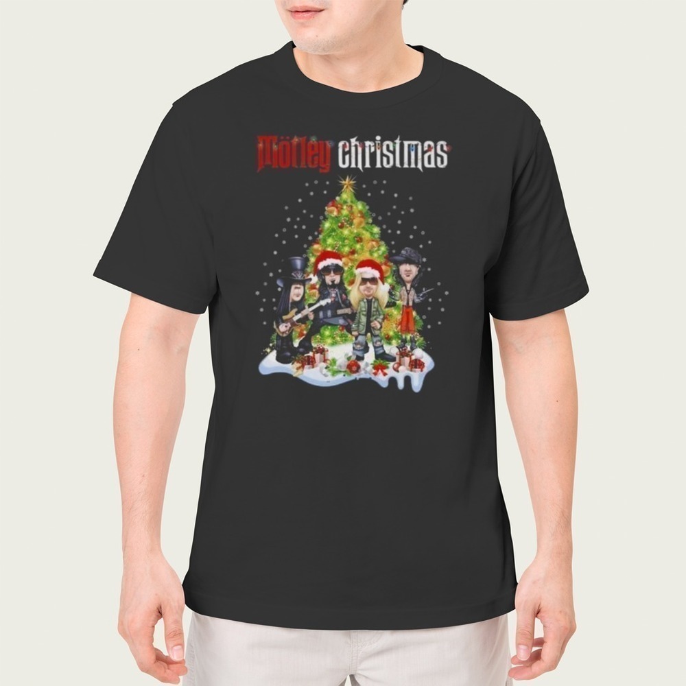 Motley Christmas Motley Crue Heavy Metal Band 2023 Retro Graphic Fan T-Shirt